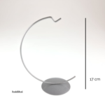 Suport metalic decorativ argintiu – glob – 17 cm