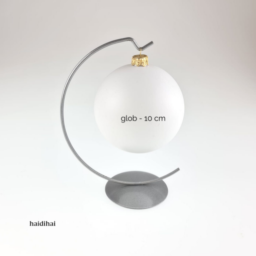 Suport metalic decorativ argintiu – glob – 17 cm 1