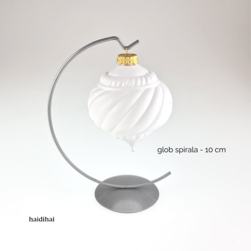 Suport metalic decorativ argintiu – glob – 17 cm 3