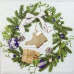 Șervețel - Christmas Wreath, Ice - 33x33 cm Șervețel - Christmas Wreath, Ice - 33x33 cm