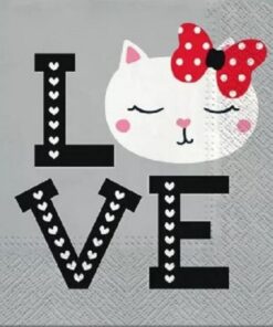 Șervețel - Lovely Cat - 33x33 cm