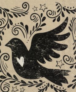 Șervețel - Vintage Bird - 25x25 cm