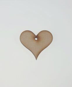 Formă inimă - 4,0 cm - lemn