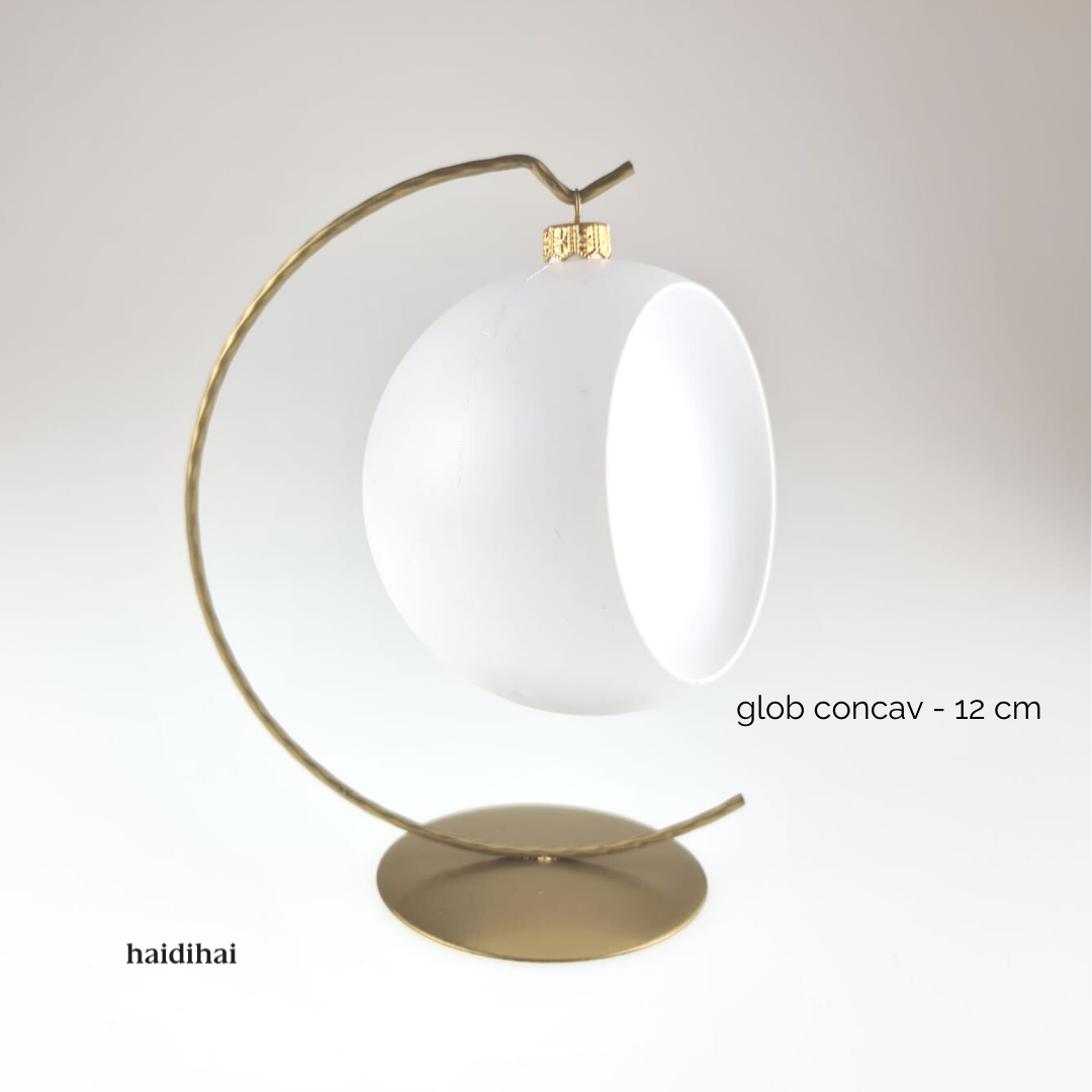 Suport metalic decorativ auriu – glob – h20 cm 3 Suport metalic decorativ auriu – glob – h20 cm - imagine 3