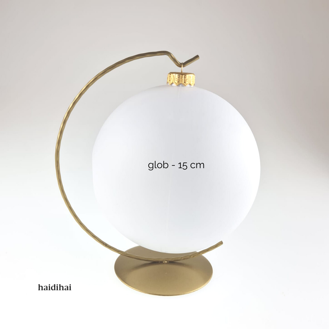 Suport metalic decorativ auriu – glob – h20 cm 4 Suport metalic decorativ auriu – glob – h20 cm - imagine 4