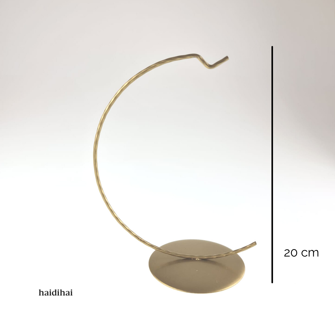 Suport metalic decorativ auriu – glob – h20 cm 1 Suport metalic decorativ auriu – glob – h20 cm