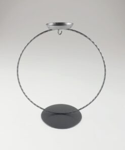 Suport metalic decorativ cu lumânare – glob – h 20 cm