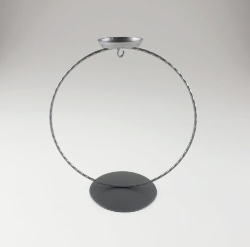 Suport metalic decorativ cu lumânare – glob – h 20 cm 1