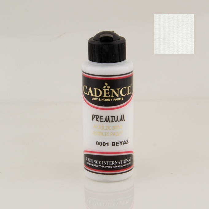 Vopsea acrilică – alb - white – CADENCE – 120 ml 1 Vopsea acrilică – alb - white – CADENCE – 120 ml