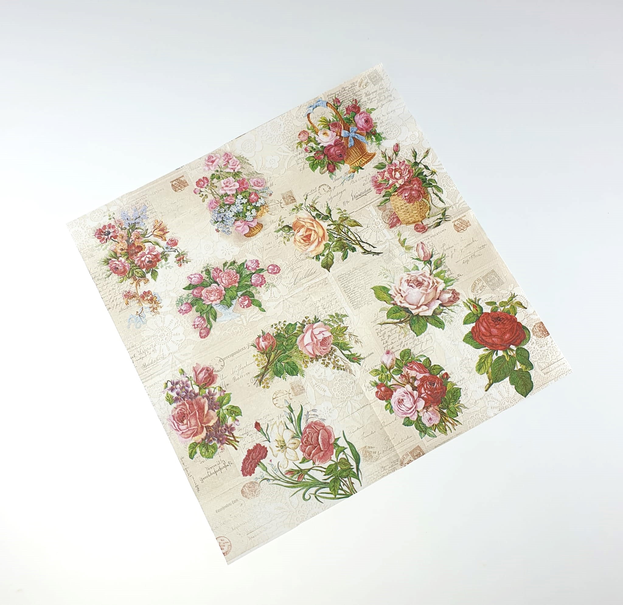 Șervețel Decoupage - English Roses - 33x33 cm 3 Șervețel Decoupage - English Roses - 33x33 cm - imagine 3