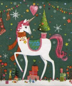 Șervețel - Xmas Unicorn - 33x33 cm