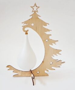 Brad de Crăciun lemn - 32,5 cm