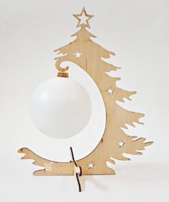 Brad de Crăciun lemn - 32,5 cm