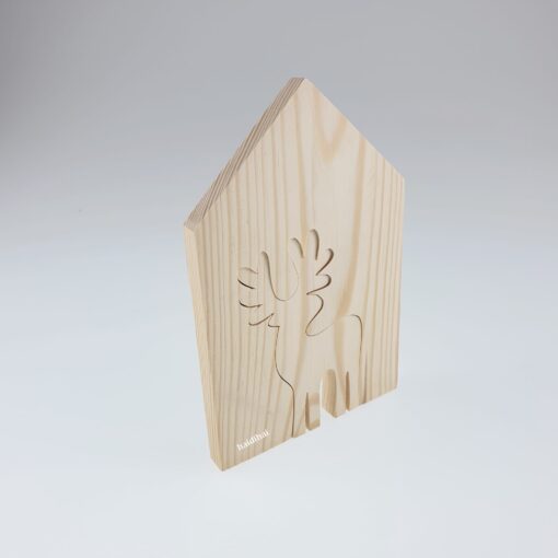 Formă decorativă - lemn - ren - 13x19 cm 1
