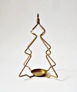 Suport metalic - Brad de Crăciun auriu - 19,5 cm