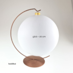 Suport metalic decorativ arămiu – h26.5 cm - glob 20 cm