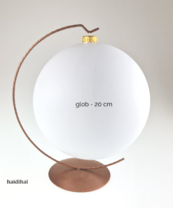 Suport metalic decorativ arămiu – h26.5 cm - glob 20 cm