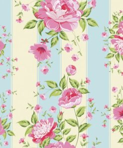 Șervețel - Peonies on Stripes - 33x33 cm