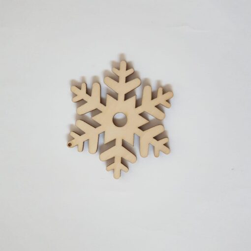 Fulg de nea – ornament din lemn - 5,5 cm 1