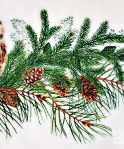 Hârtie de orez - Owl In Winter - A5