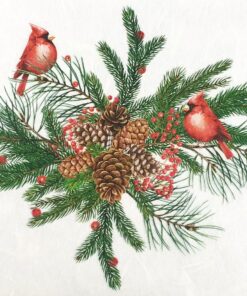 Hârtie de orez - Red Ornaments - A5