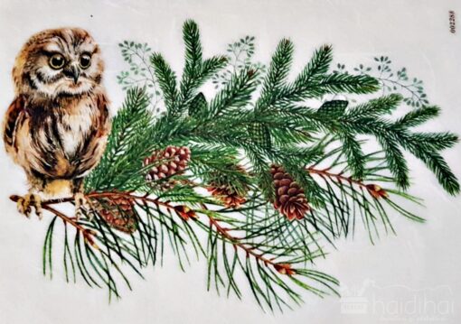 Hârtie de orez – Owl In Winter – A4