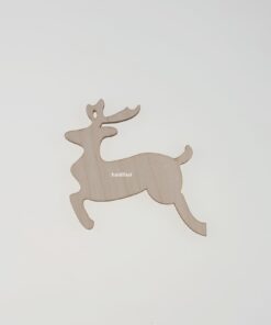 Ren - ornament din lemn - Crăciun - h9 cm