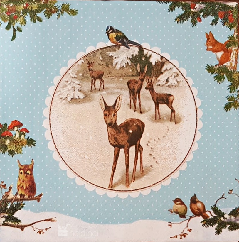 Șervețel - Beautiful Animals - 33x33 cm 1 sIHR110