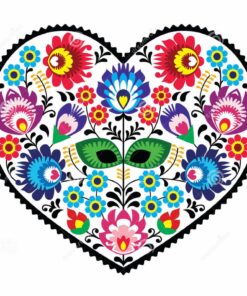 Șervețel Decoupage - Lowicz Heart - 33x33 cm