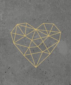 Șervețel - Geometric Heart - 33x33 cm