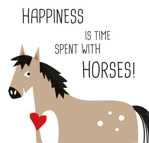 Șervețel - Happiness & Horses - 33x33 cm