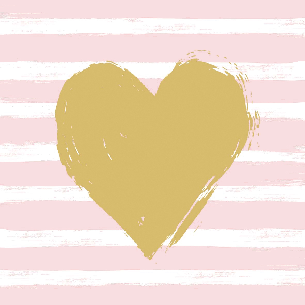 Șervețel - Heart & Stripes Pink - 33x33 cm 1 Șervețel - Heart & Stripes Pink - 33x33 cm