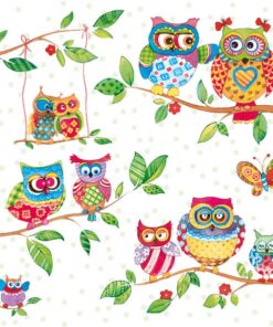 Șervețel - Owls in summerland - 33x33 cm