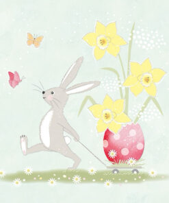 Șervețel - Walking Easter Bunny - 33x33 cm