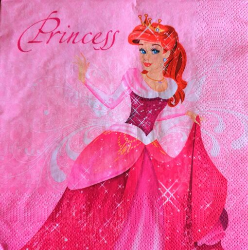 Șervețel decoupage - Pink Princess - 33x33 cm 1