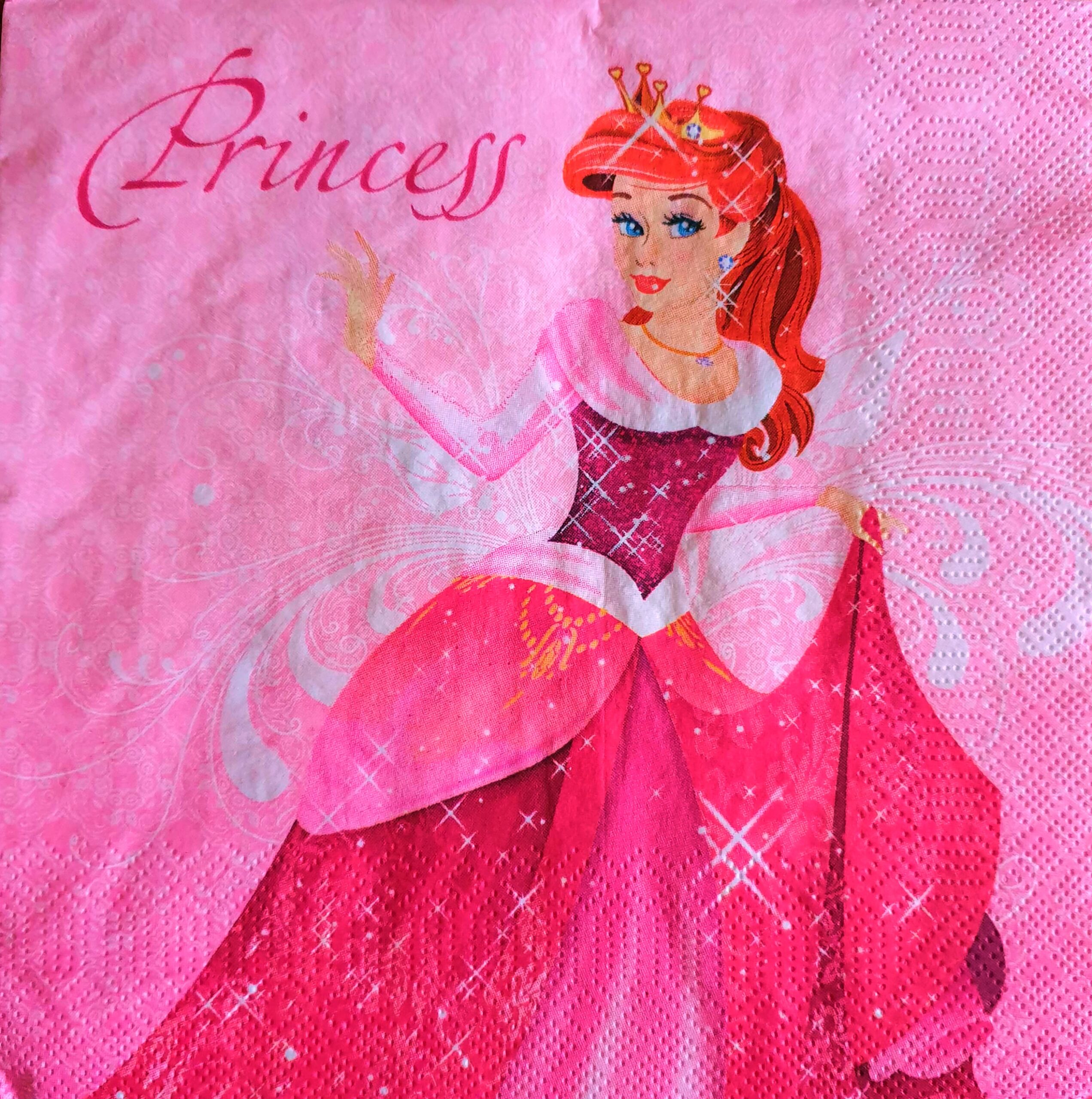 Șervețel decoupage - Pink Princess - 33x33 cm 1 Șervețel decoupage - Pink Princess - 33x33 cm