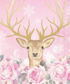 Șervețel decoupage – MY DEER rose – 33×33 cm