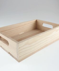 Lădiță din lemn cu mânere - 30x20 cm
