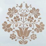 Sablon - pasari si flori - 9073 - 20x20 cm