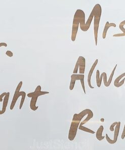 Șablon – Mr & Mrs right - 20×30 cm