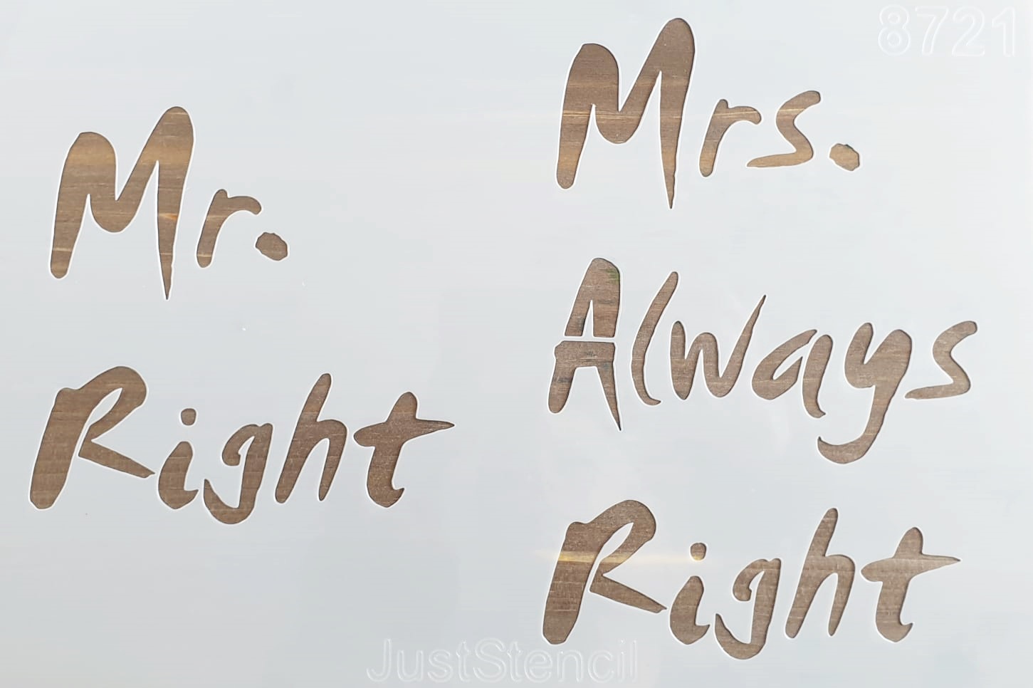 Șablon – Mr & Mrs right - 20×30 cm 1 Șablon – Mr & Mrs right - 20×30 cm