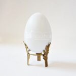 Suport metalic pentru ouă - model frunză - 75 mm