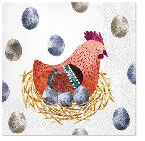 Șervețel Decoupage - Hen Mom - 33x33 cm 1 Șervețel Decoupage - Hen Mom - 33x33 cm