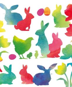 Șervețel - Easter Silhouettes Red - 33x33 cm