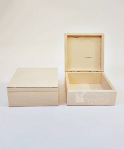 Cutie din lemn pătrată L13xh13xh6 cm