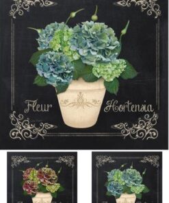 Hârtie de orez – Fleur Hortensia – A4