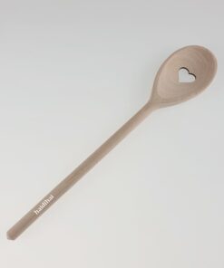 Lingură din lemn - model inimă - L 30 cm
