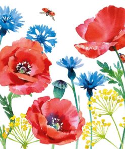 Șervețel - Cornflower and Poppy - 33x33 cm