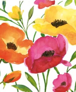 Șervețel Decoupage - Aquarell Poppy - 33x33 cm