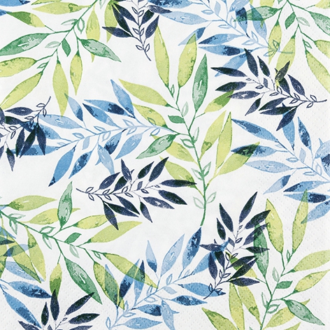 Șervețel - Watercolour Leafs Green - 33x33 cm 1 Șervețel - Watercolour Leafs Green - 33x33 cm